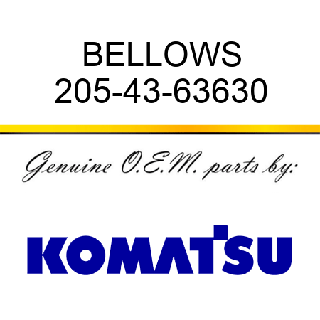BELLOWS 205-43-63630