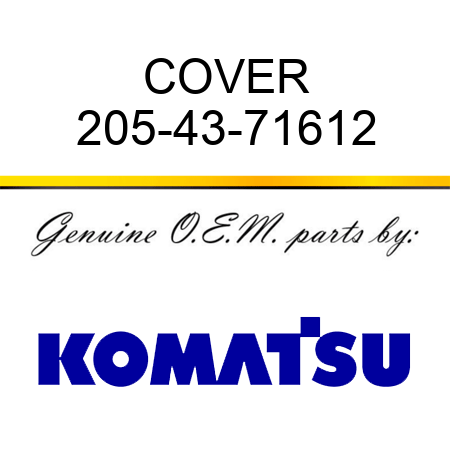 COVER 205-43-71612