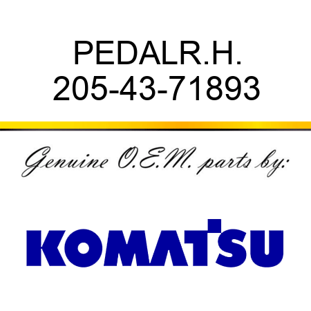 PEDALR.H. 205-43-71893