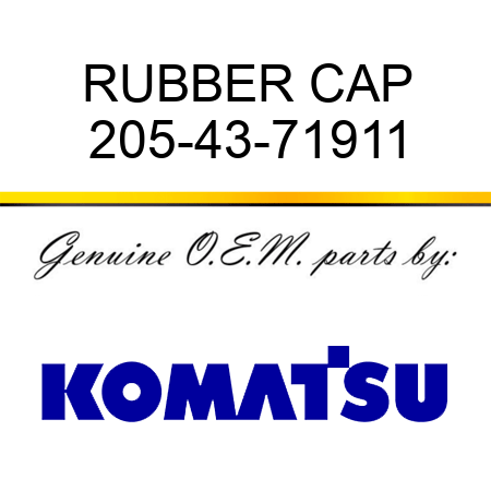 RUBBER CAP 205-43-71911