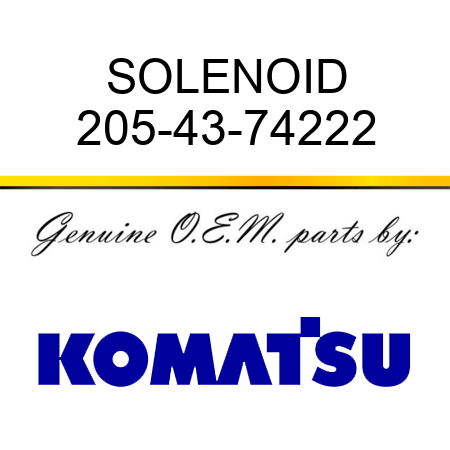 SOLENOID 205-43-74222