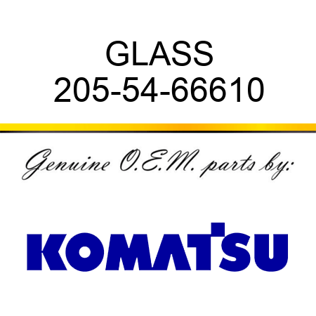GLASS 205-54-66610