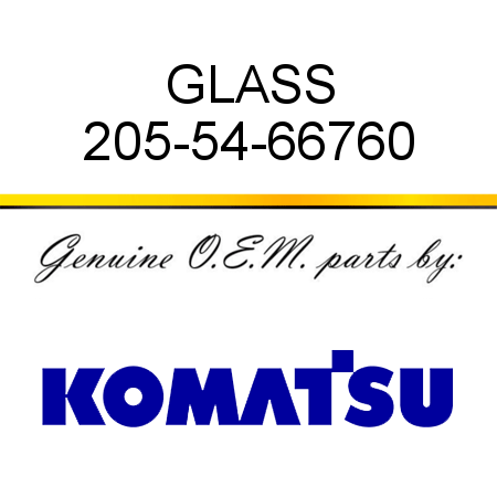 GLASS 205-54-66760