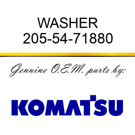 WASHER 205-54-71880