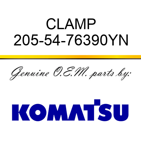 CLAMP 205-54-76390YN