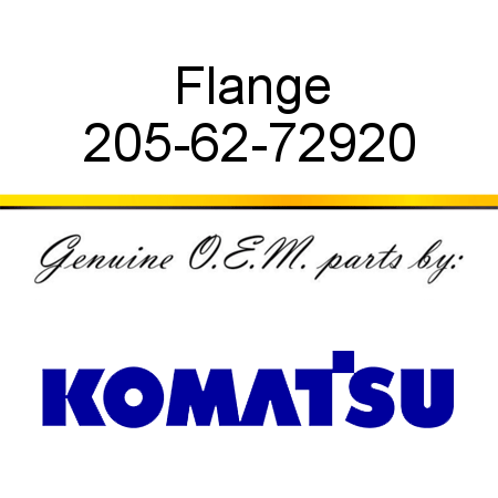 Flange 205-62-72920