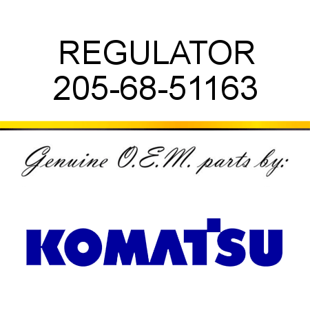 REGULATOR 205-68-51163