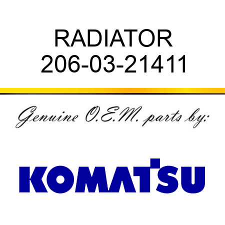 RADIATOR 206-03-21411