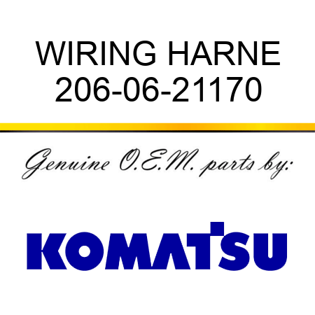 WIRING HARNE 206-06-21170