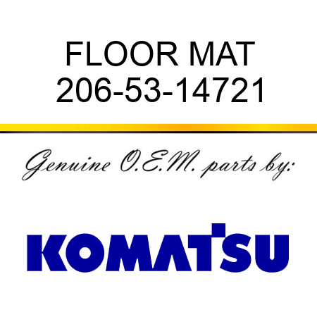 FLOOR MAT 206-53-14721