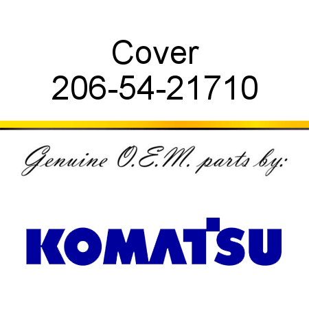 Cover 206-54-21710