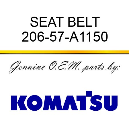 SEAT BELT 206-57-A1150