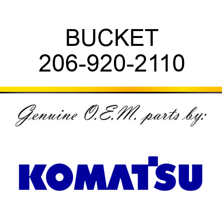 BUCKET 206-920-2110