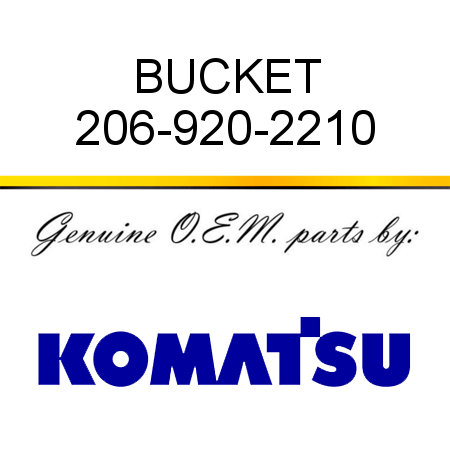 BUCKET 206-920-2210