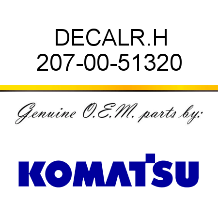 DECAL,R.H 207-00-51320