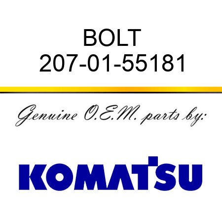 BOLT 207-01-55181