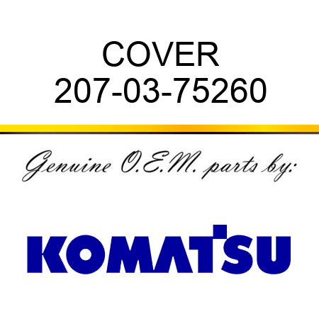 COVER 207-03-75260