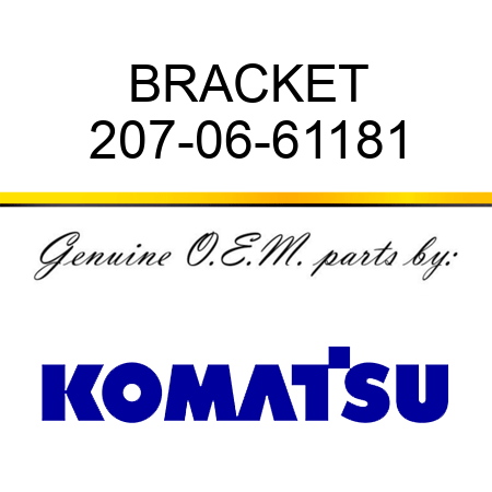 BRACKET 207-06-61181