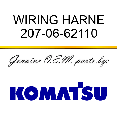 WIRING HARNE 207-06-62110