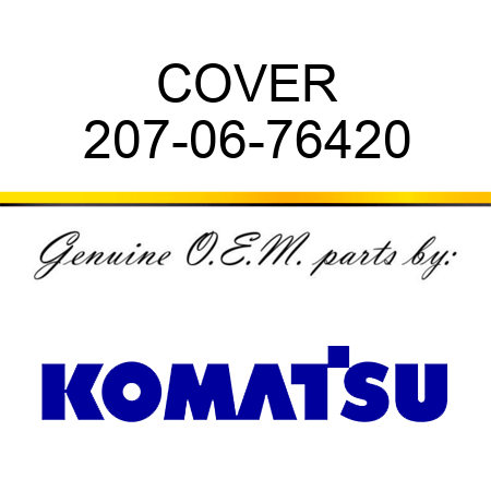 COVER 207-06-76420