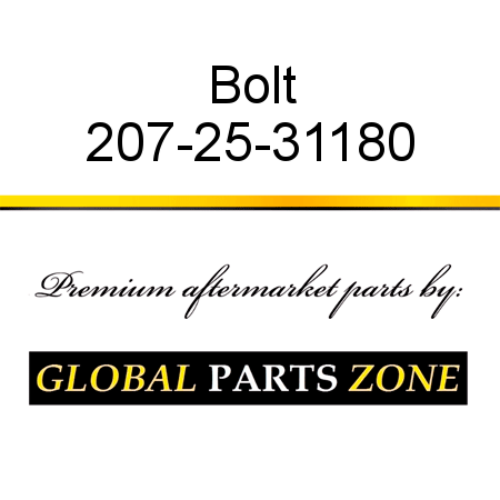 Bolt 207-25-31180