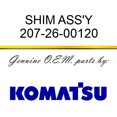 SHIM ASS'Y 207-26-00120