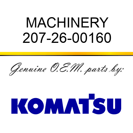 MACHINERY 207-26-00160