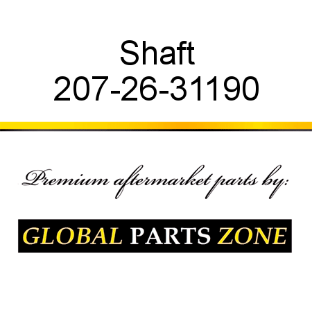 Shaft 207-26-31190