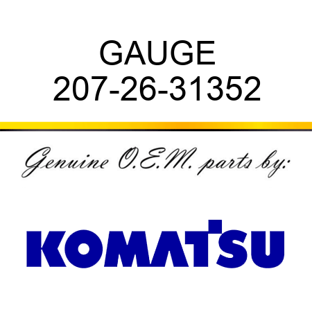 GAUGE 207-26-31352