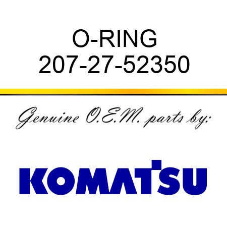 O-RING 207-27-52350