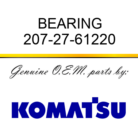 BEARING 207-27-61220