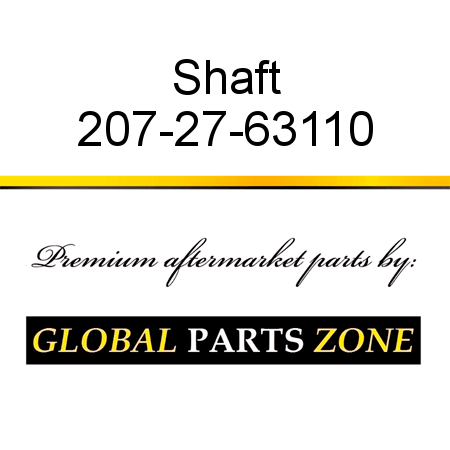 Shaft 207-27-63110