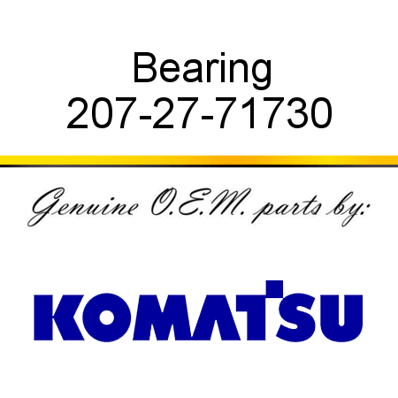 Bearing 207-27-71730