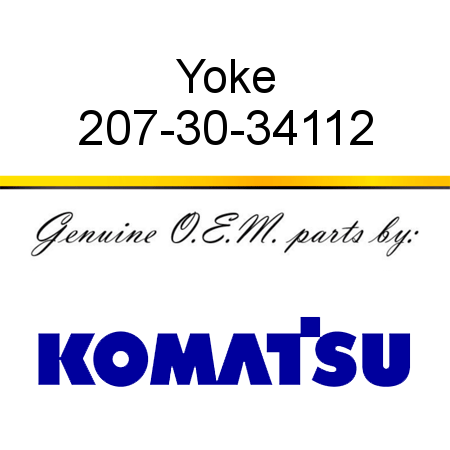 Yoke 207-30-34112