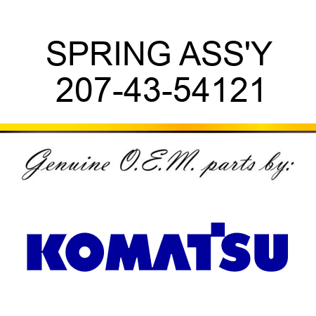 SPRING ASS'Y 207-43-54121