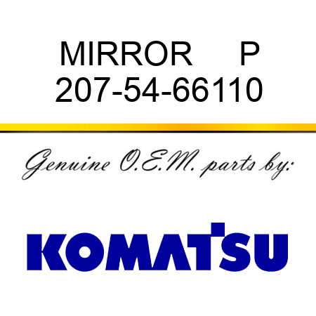 MIRROR     P 207-54-66110