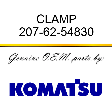 CLAMP 207-62-54830