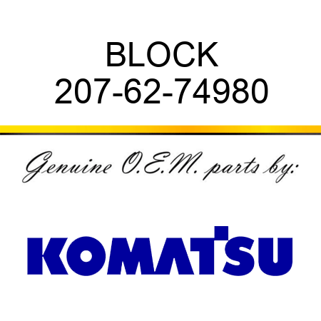 BLOCK 207-62-74980