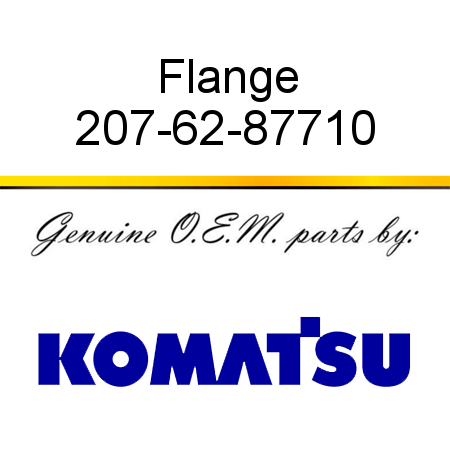 Flange 207-62-87710