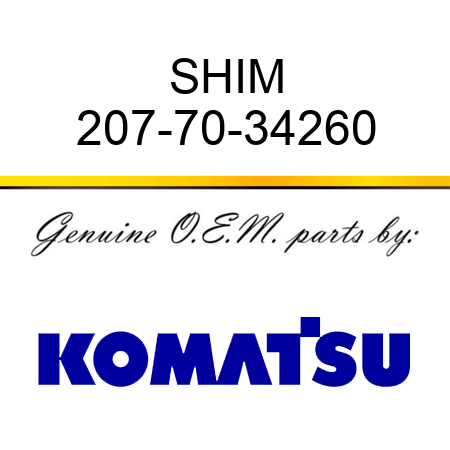 SHIM 207-70-34260