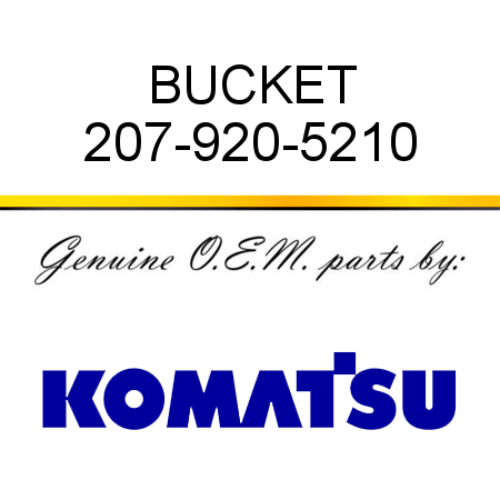 BUCKET 207-920-5210