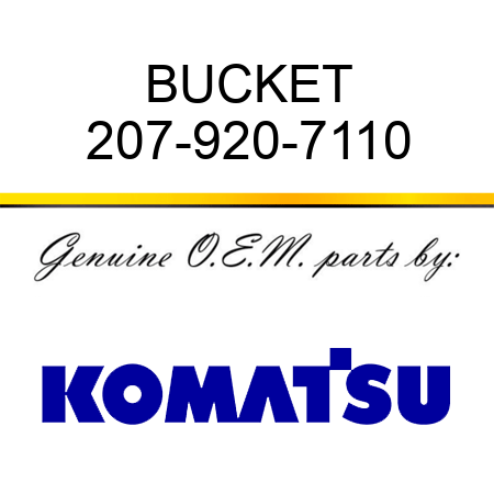 BUCKET 207-920-7110