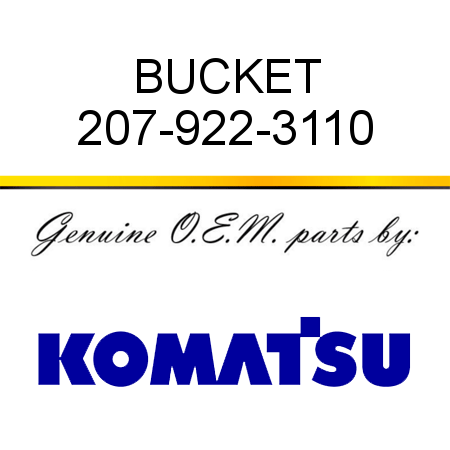 BUCKET 207-922-3110