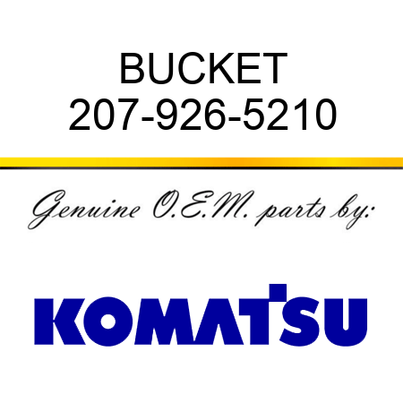 BUCKET 207-926-5210