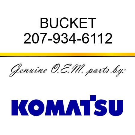 BUCKET 207-934-6112