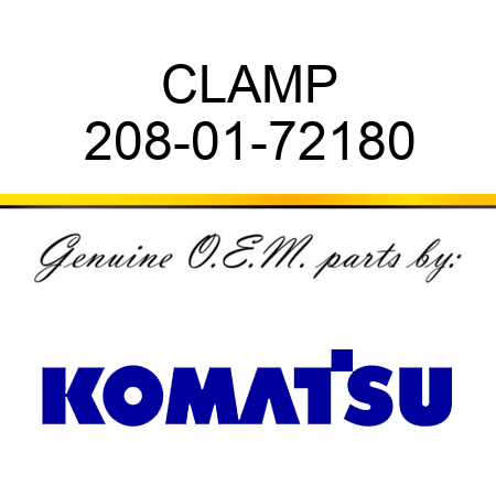 CLAMP 208-01-72180
