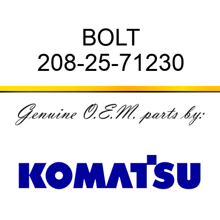 BOLT 208-25-71230