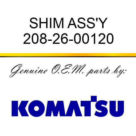 SHIM ASS'Y 208-26-00120
