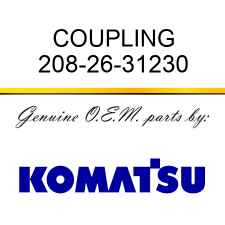 COUPLING 208-26-31230