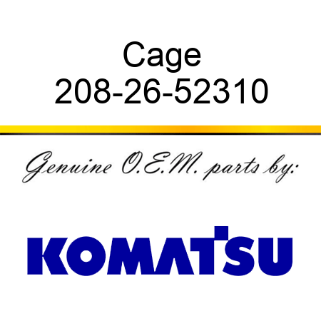 Cage 208-26-52310